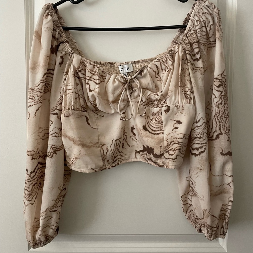 Acoa crop puff sleeve blouse | Size M
